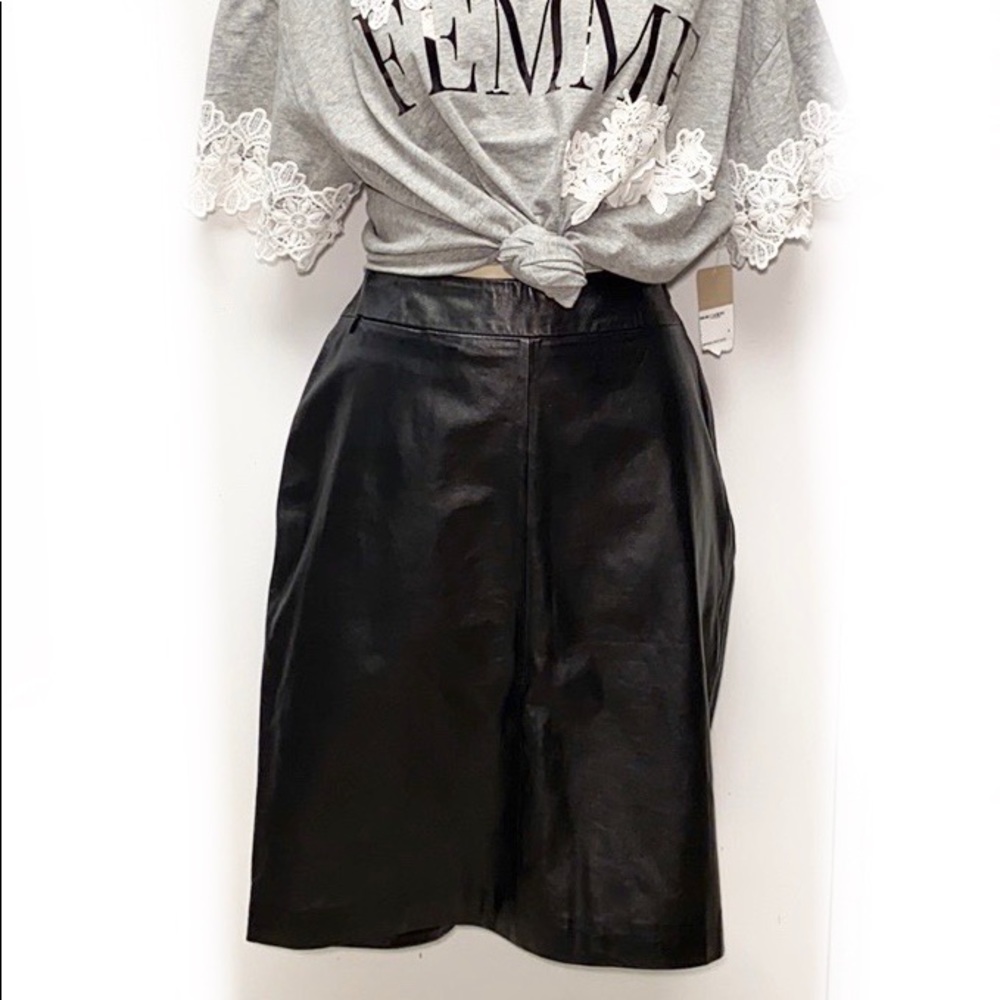 Vintage 80’s Brandon Thomas Leather Pencil Skirt
